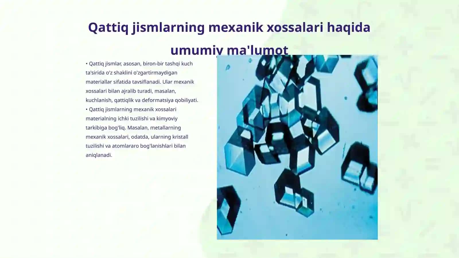 Qattiq jismlarning mexanik xossalari 3