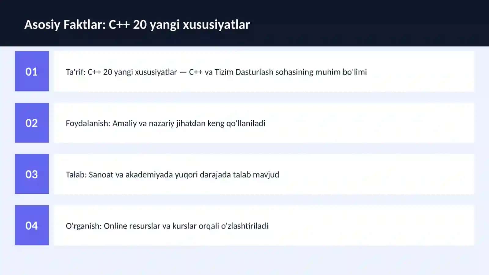 C++ 20 yangi xususiyatlar 3