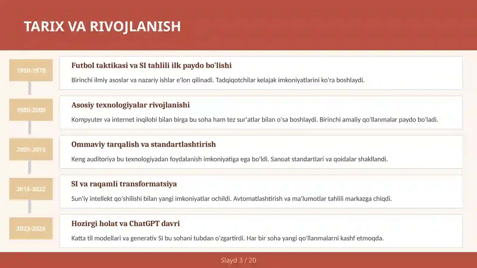 Futbol Taktikasi va SI Tahlili 3