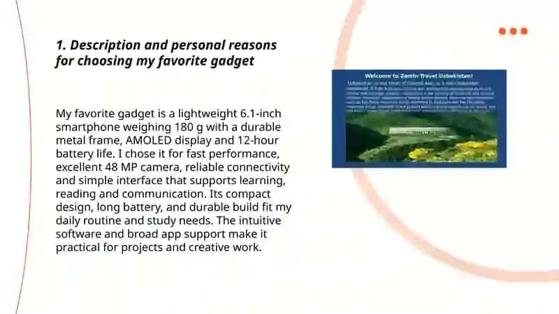 My favorite Gadget and how is it made? 3