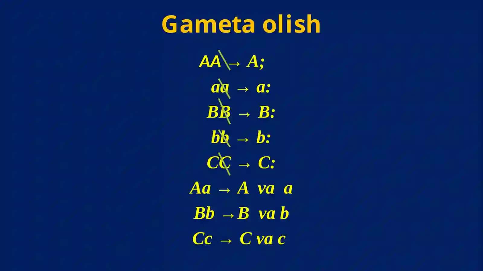 Gameta olish 3