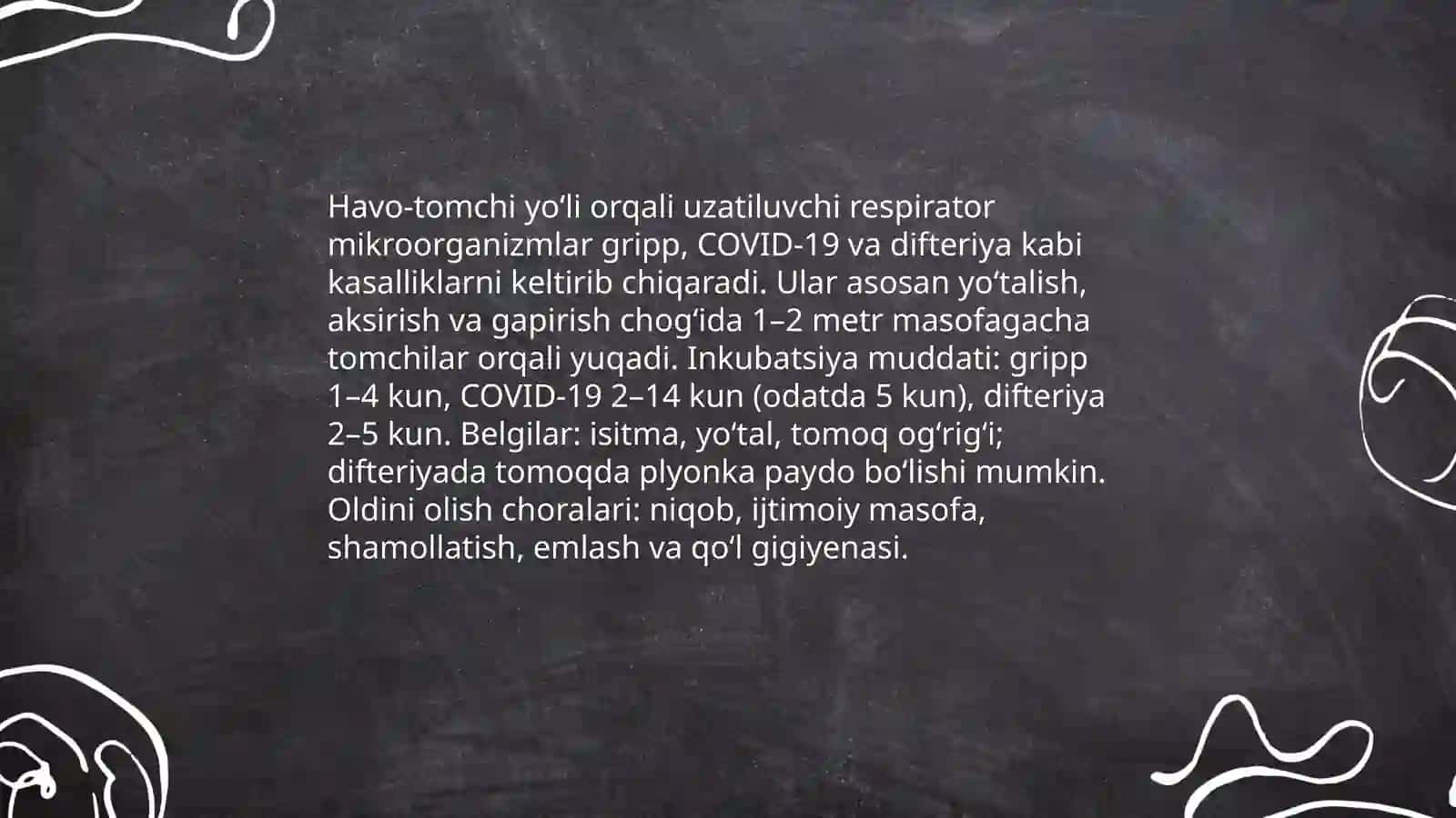 Havo tomchi, kontakt, implantatsion infeksion manbalari 3