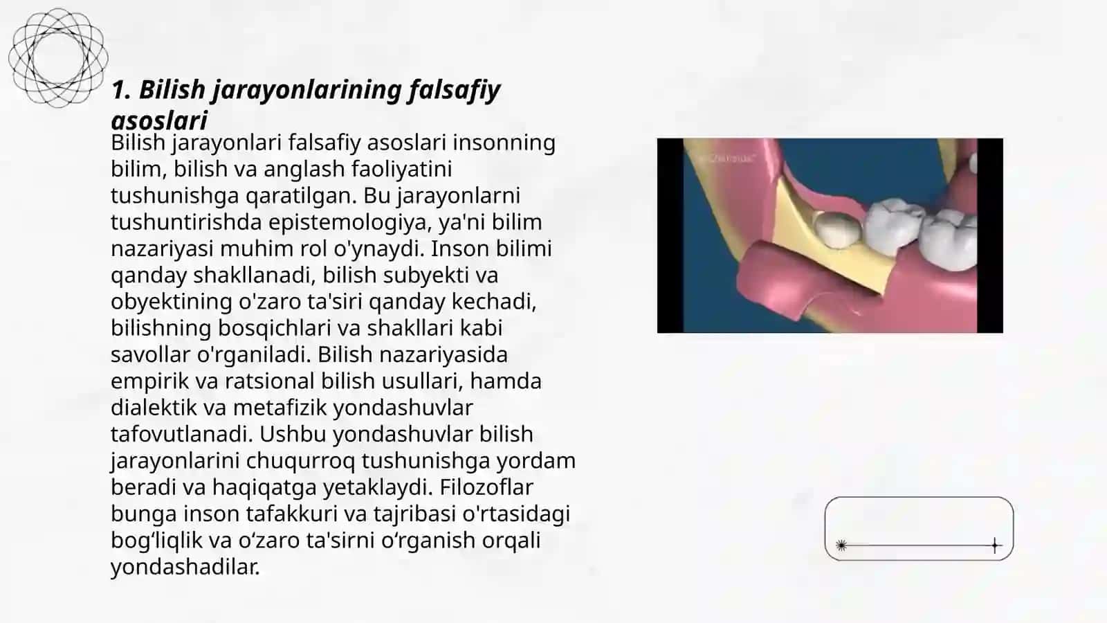 Bilish jarayonlari va Taffakur 3