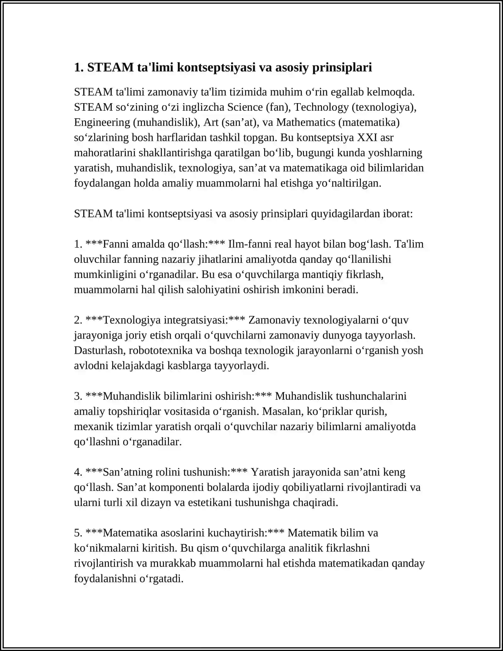 STEAM TA'LIM(STEAM EDUCATION) 3