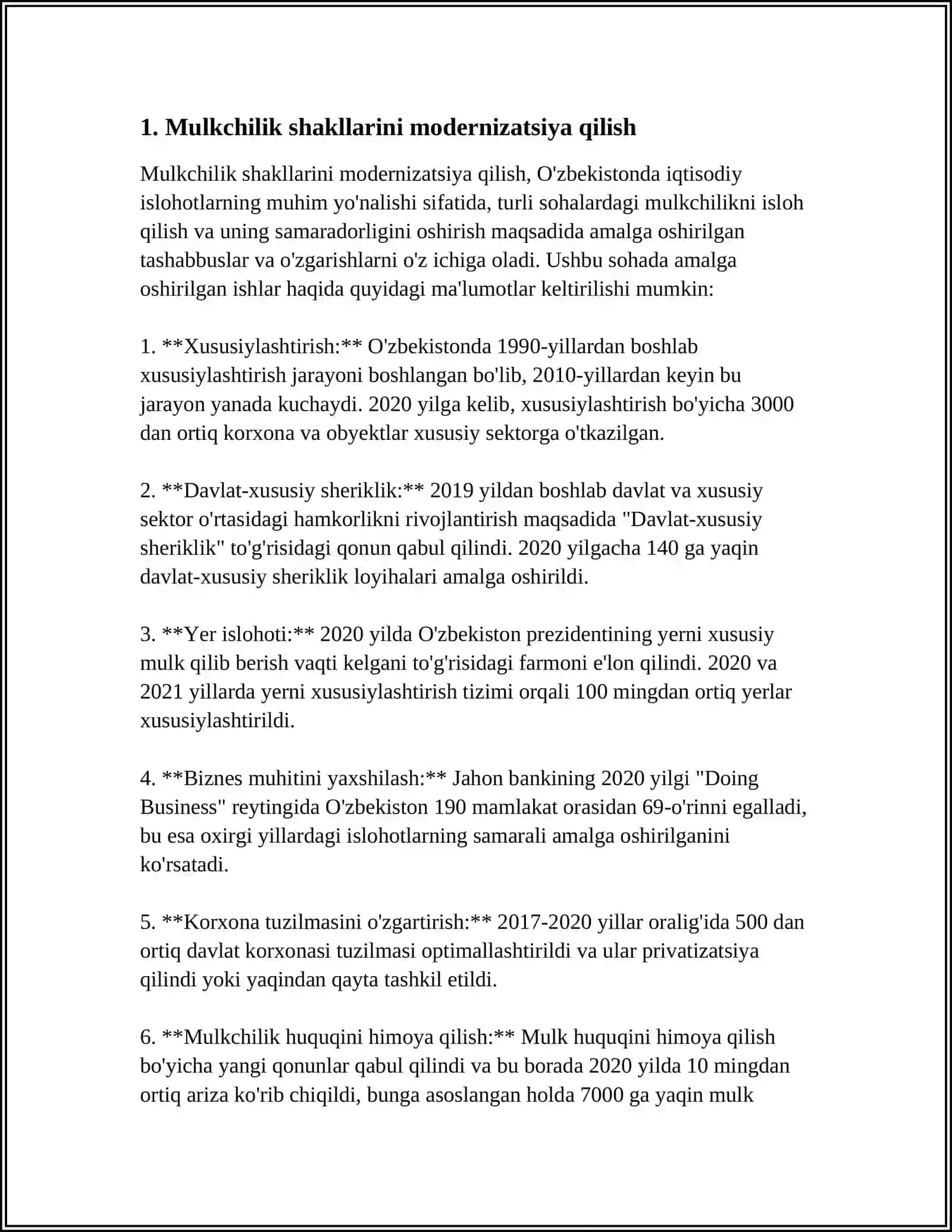 MULKCHILIK SHAKLLARI O'ZGARISHINING YO'LLARI VA USULLARI 3
