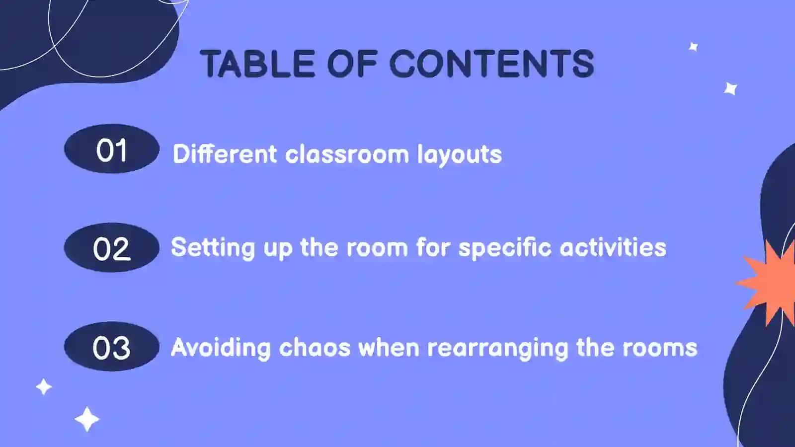 different classroom layouts for specific activities and avoiding chaos during rearrangements 3