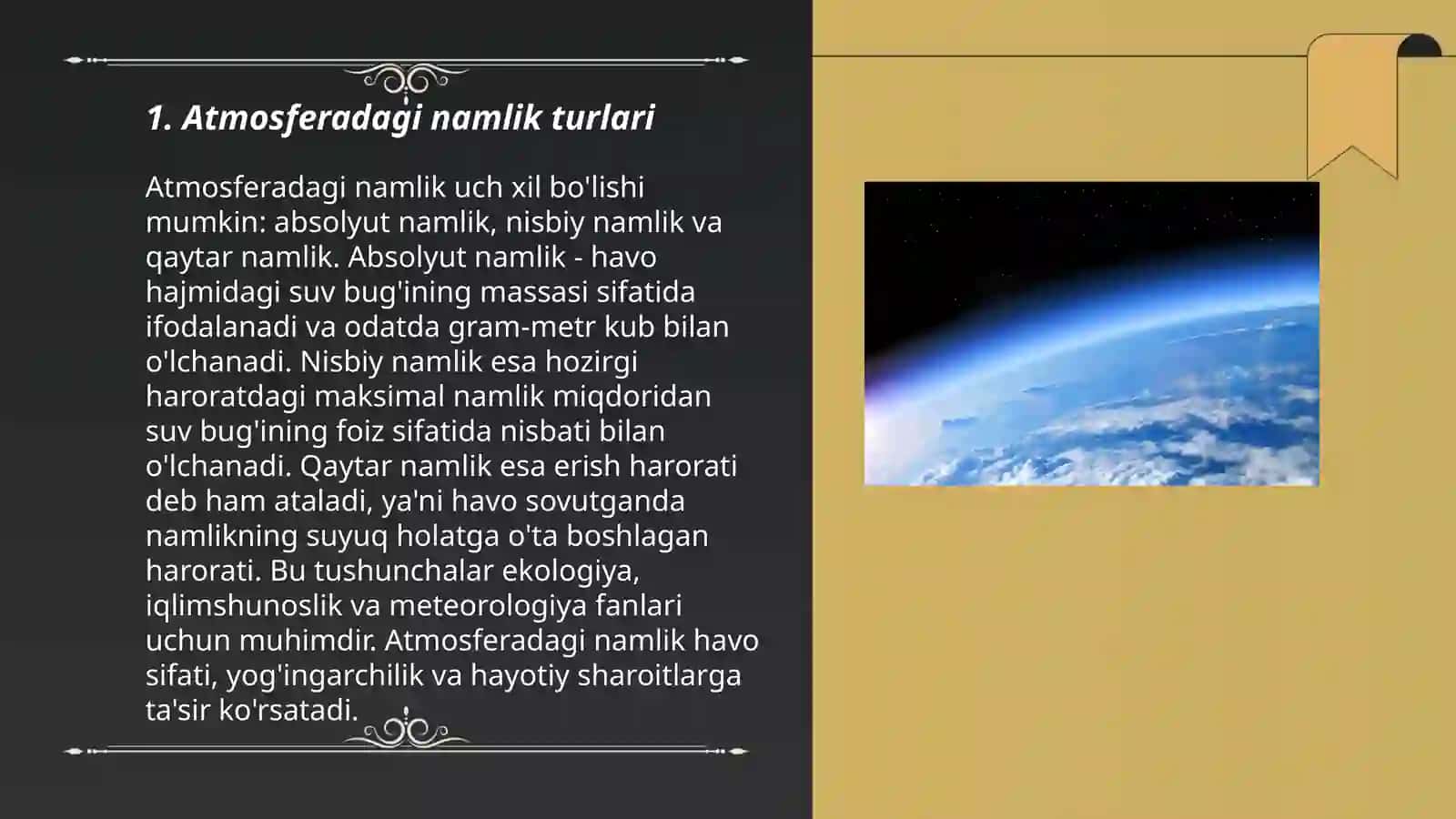 Atmosferada namlikning aylanishi 3