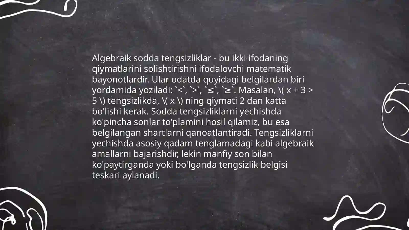 Sodda tengsizliklarni isbotlash 3