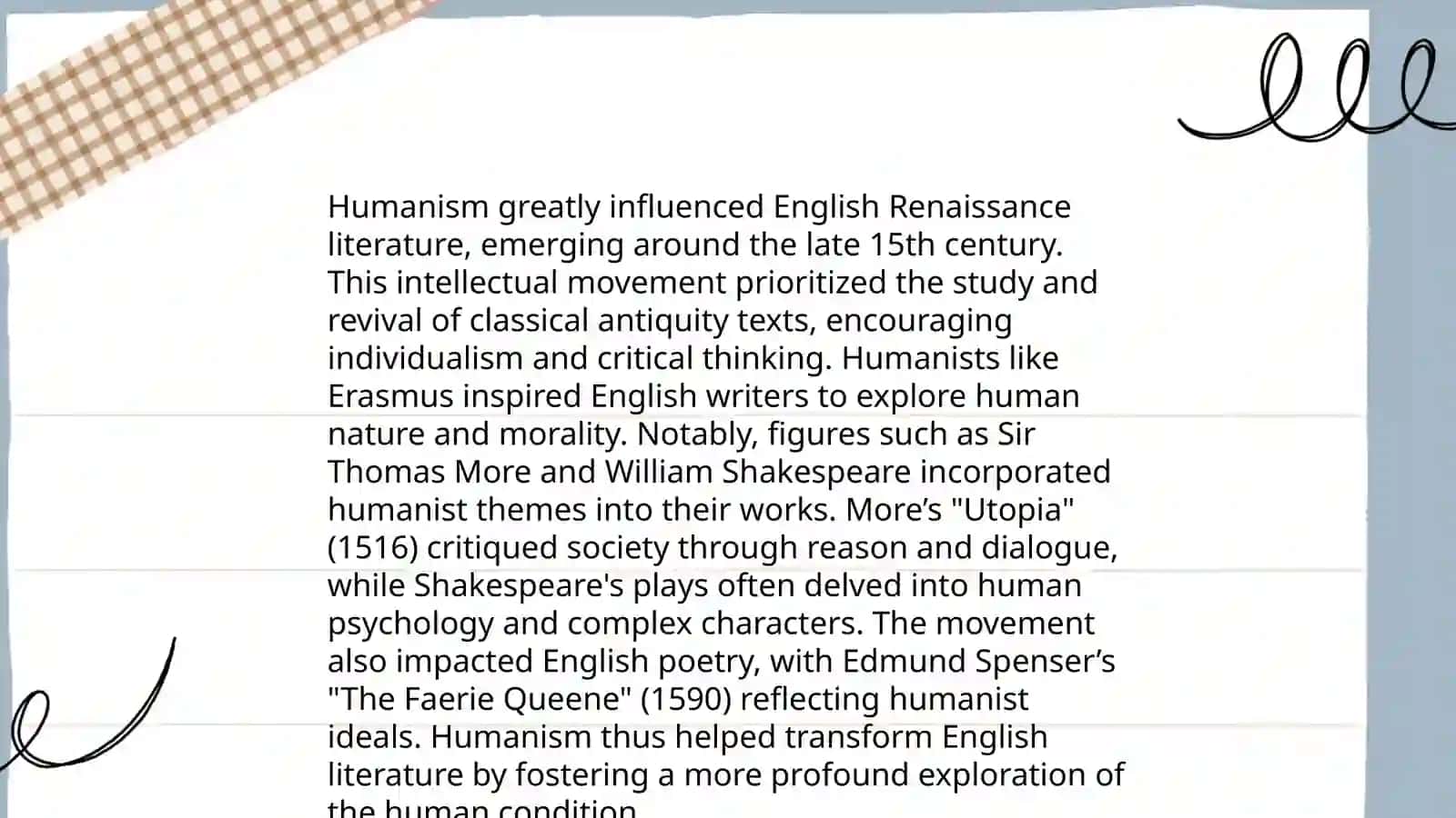 Literature of the English Renaissance 3
