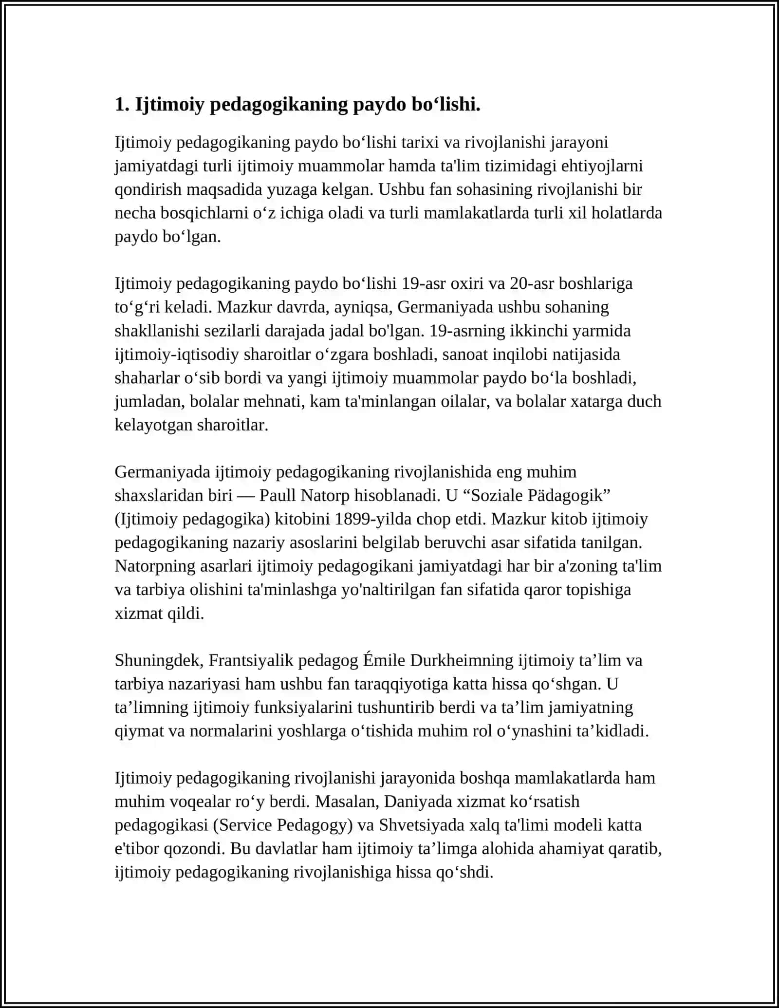 IJTIMOIY PEDAGOGIKANING RIVOJLANISH TARIXI 3