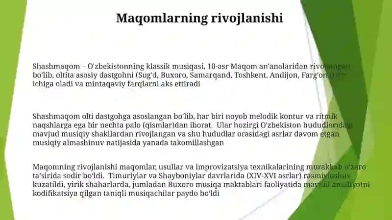 Shashmaqom turkumi 3