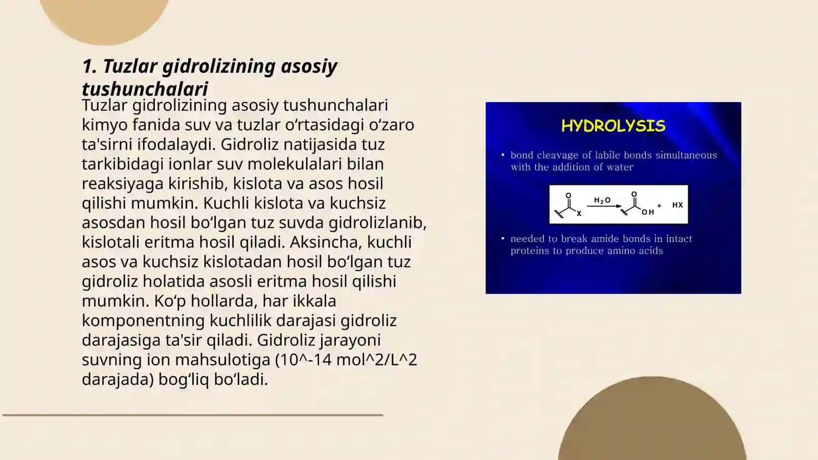 Tuzlar gidrolizi 3