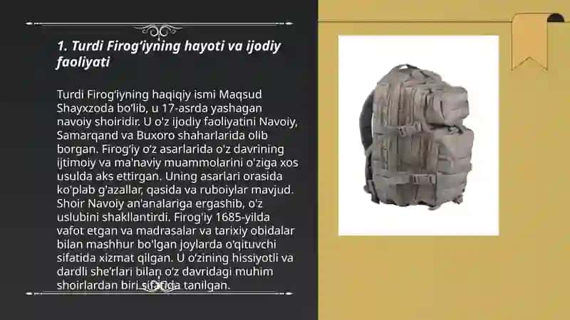 Turdi Firogʻiy hayoti 3