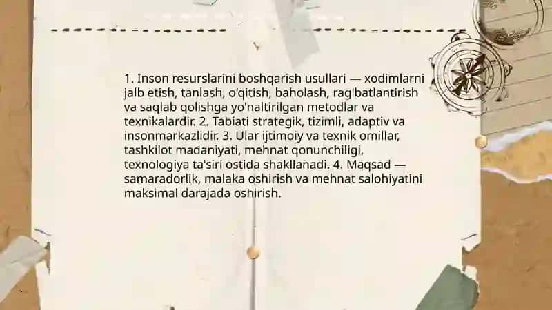 Inson Resurslarini Boshqarish Usullari 3