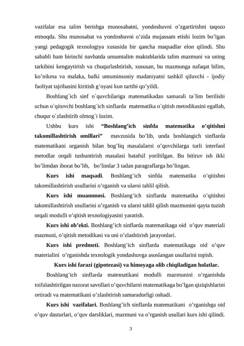 MATEMATIKA O'QITISH METODIKASIDA TEST VA BAHOLASH USULLARINING QO'LLANILISHI 3