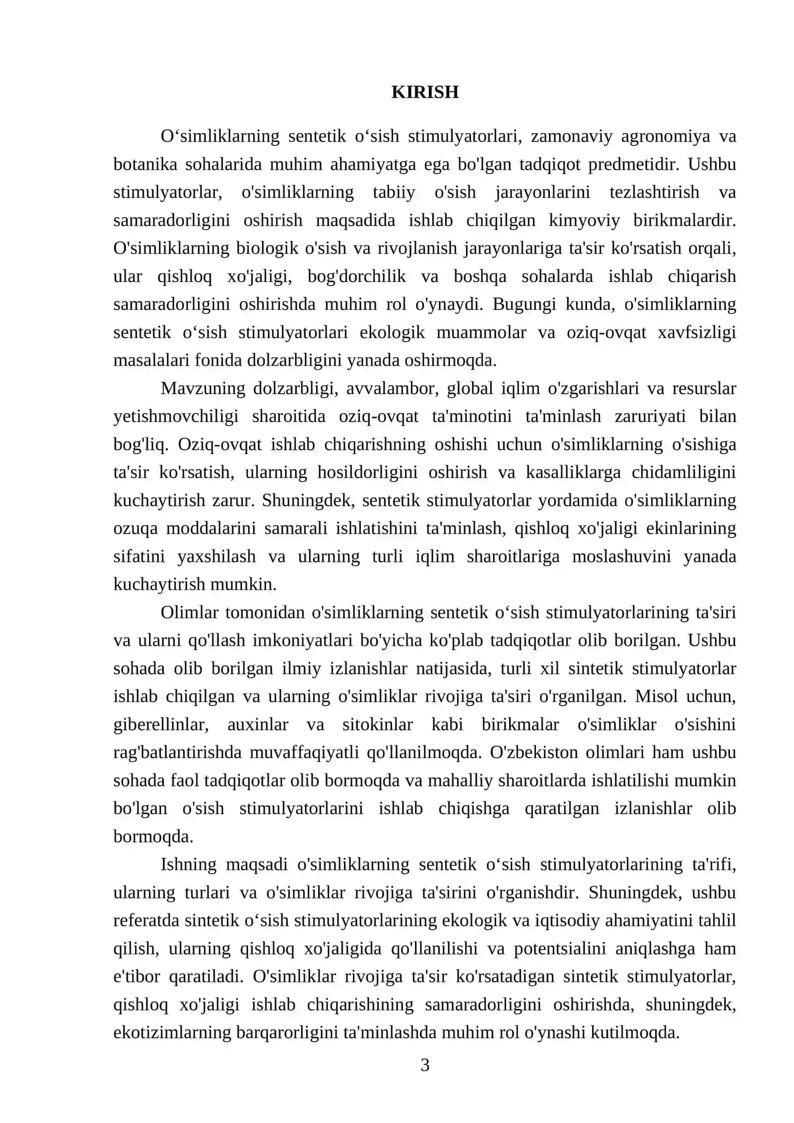 Oʻsimliklarning sentetik oʻsish stimulyatorlari 3
