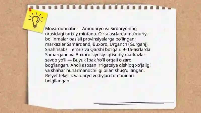 O'rta osiyoning o'rta asrlardagi tarixiy geografiyasi 3