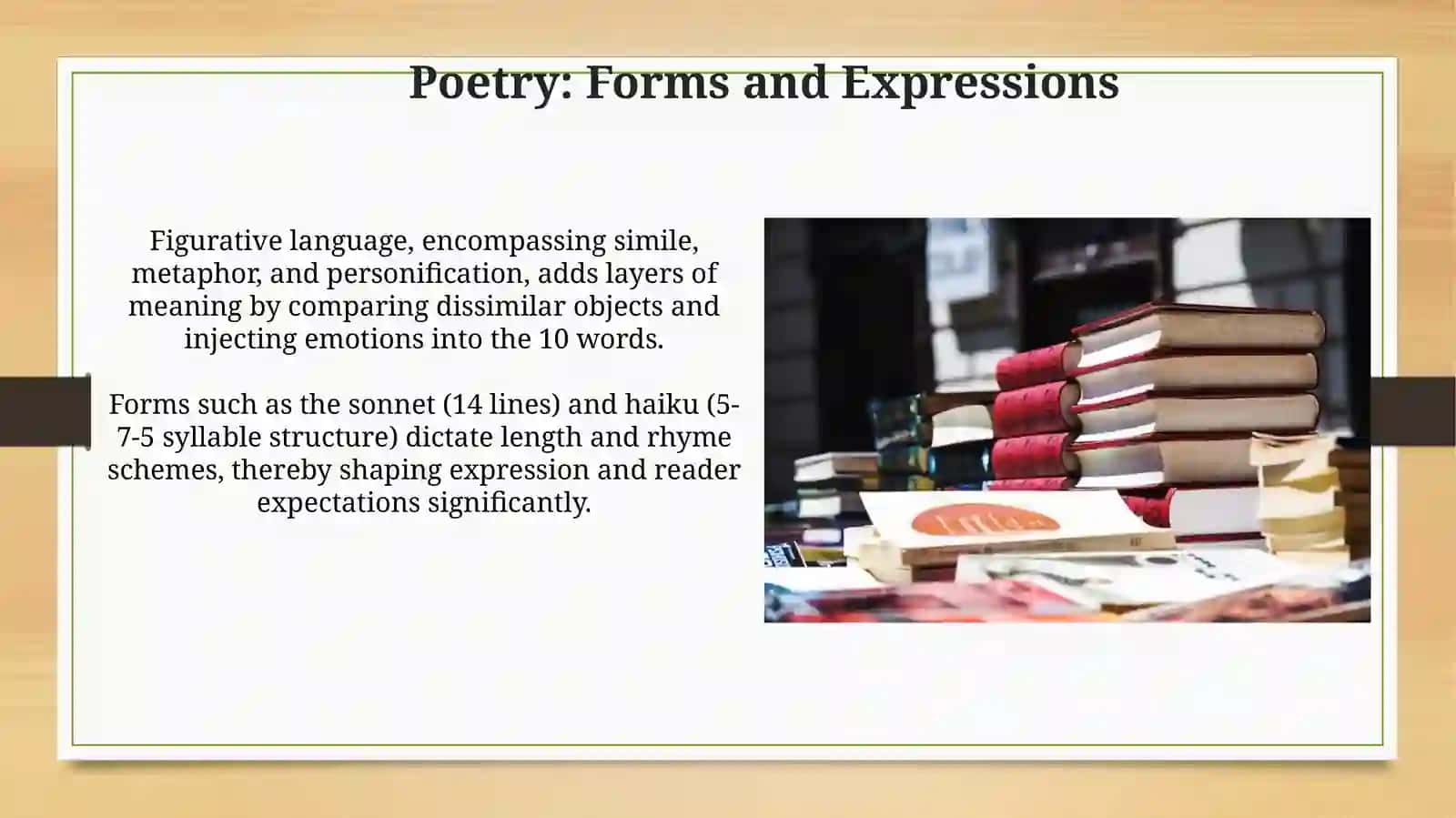 Study of literary works of various genres 3