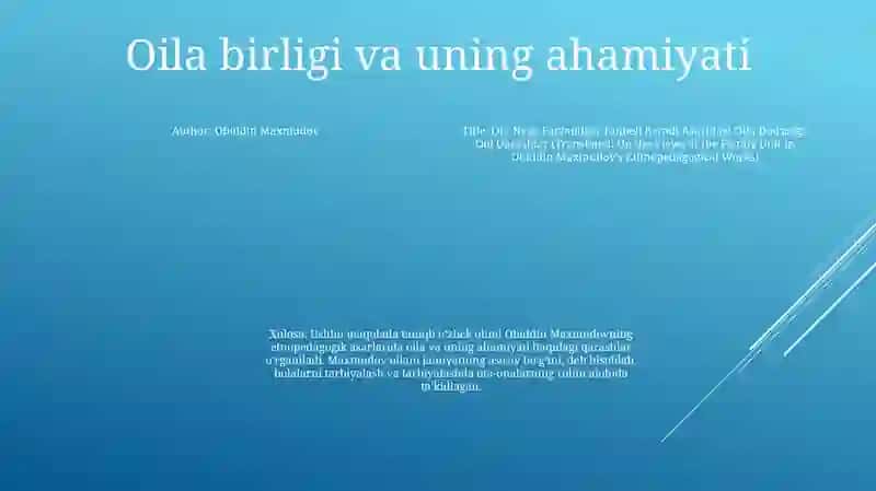 Ota Nega Farzandiga Tanbeh Beradi Asaridagi Oila 3
