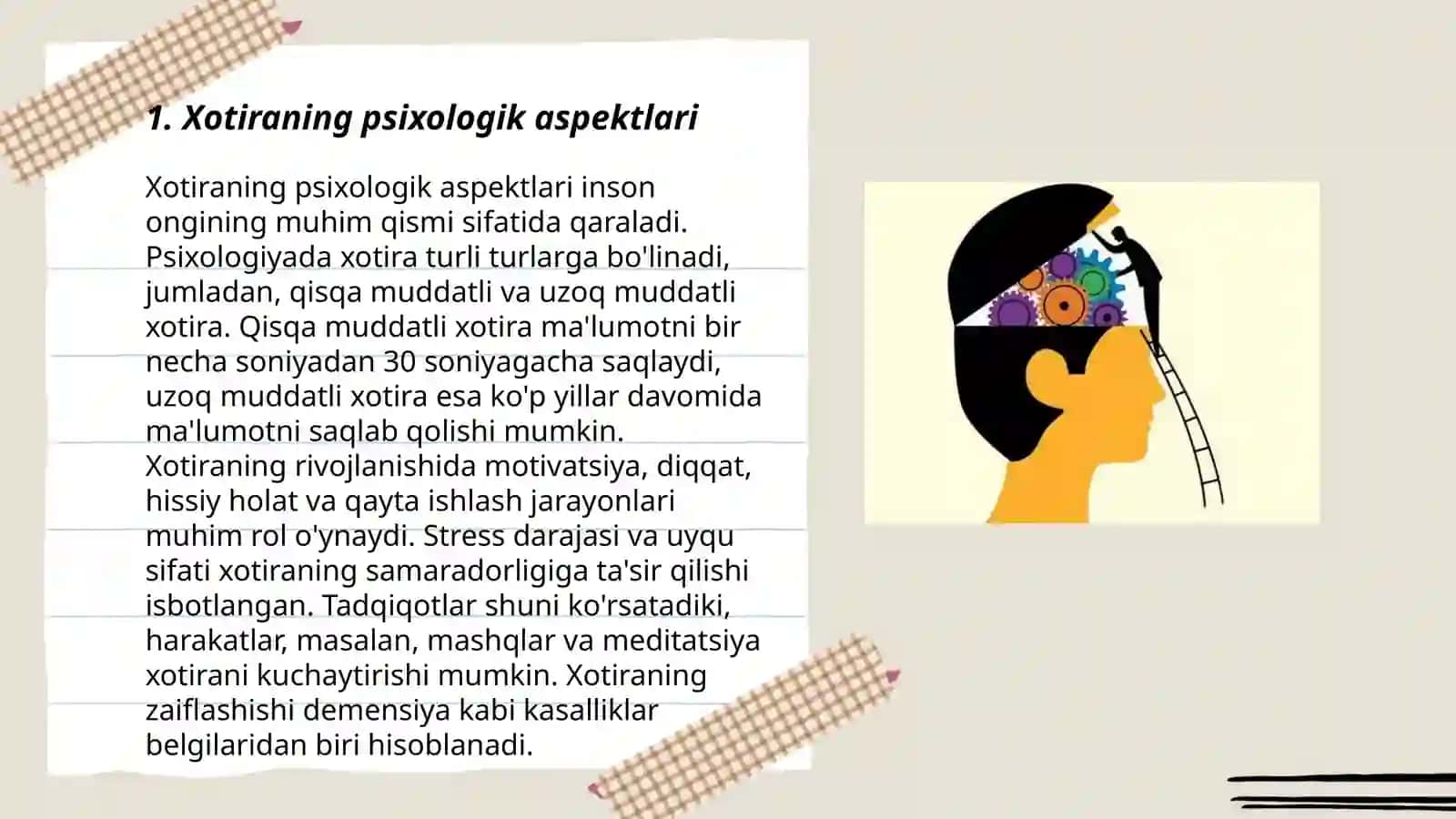 Xotiraning psixologik aspektlari 3