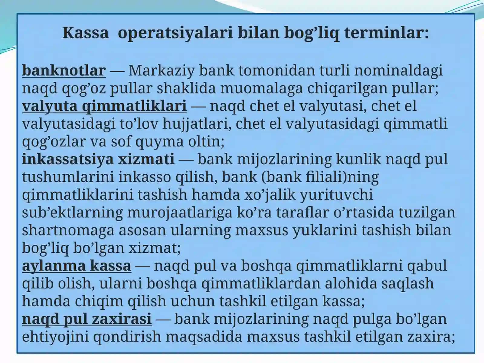Naqd pul va kassa operatsiyalarining auditi 3