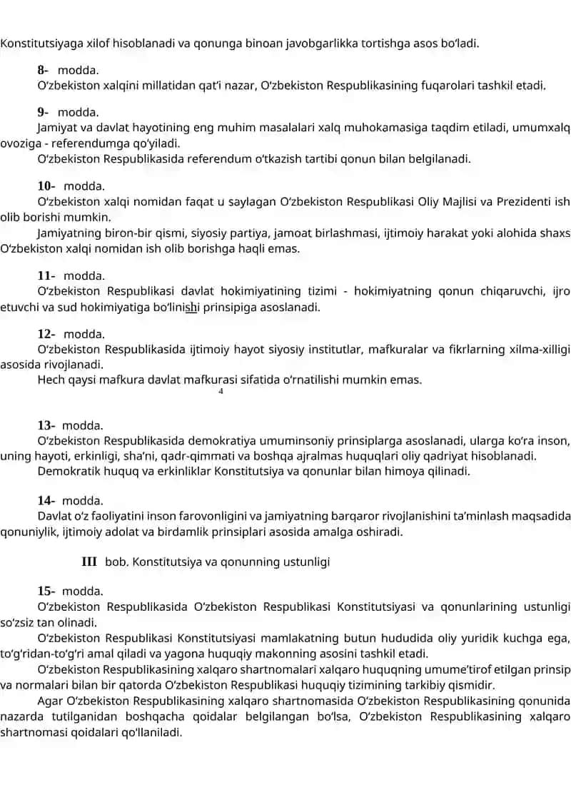 O'zbekiston Respublikasi Konstitutsiyasi 3