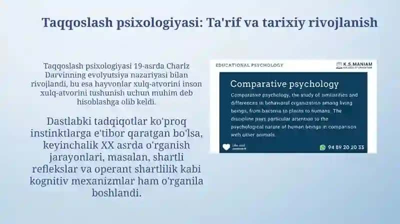 Qiyosiy psixologiya 3