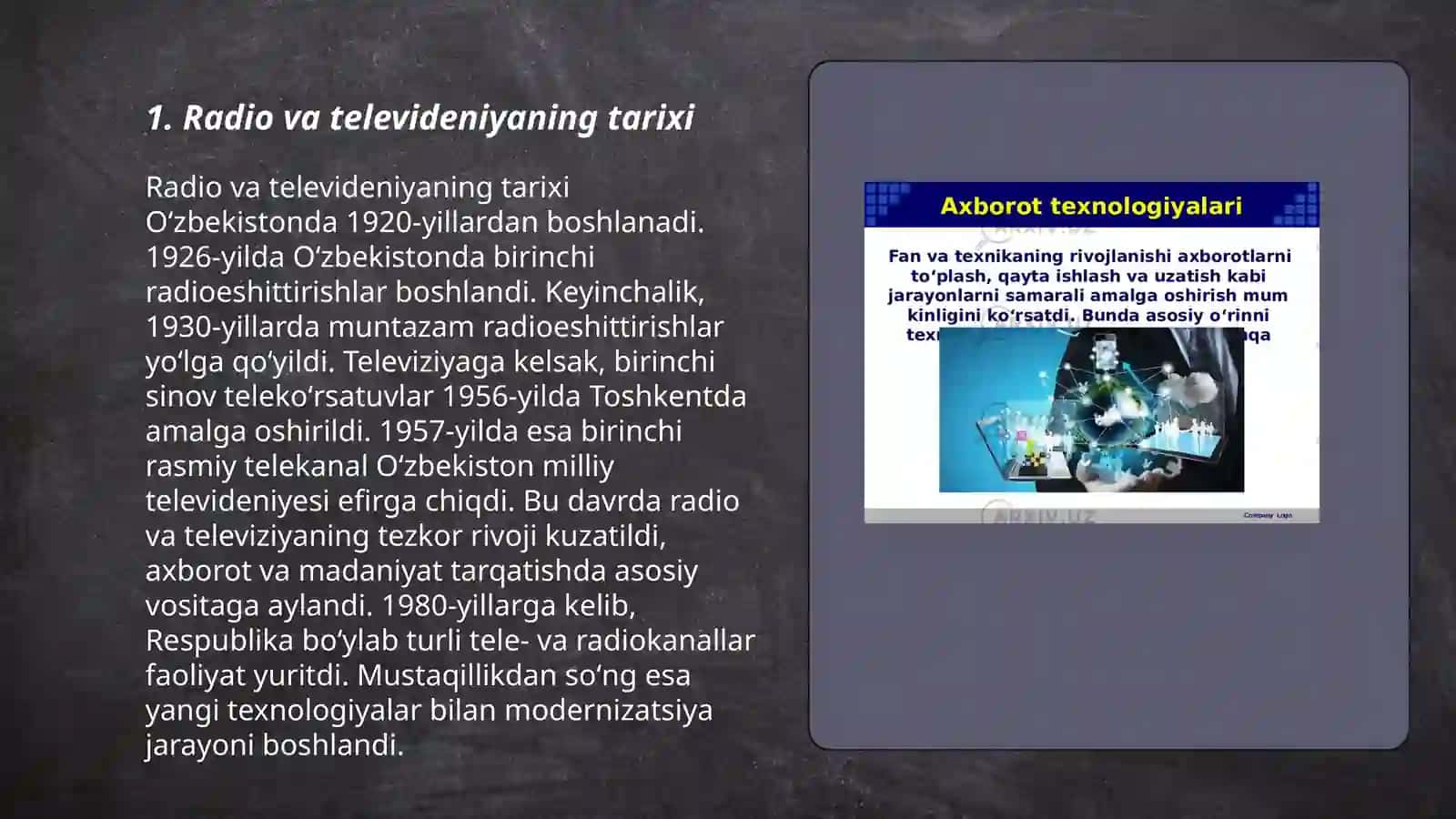 Radio va televideniyaning tarixi 3