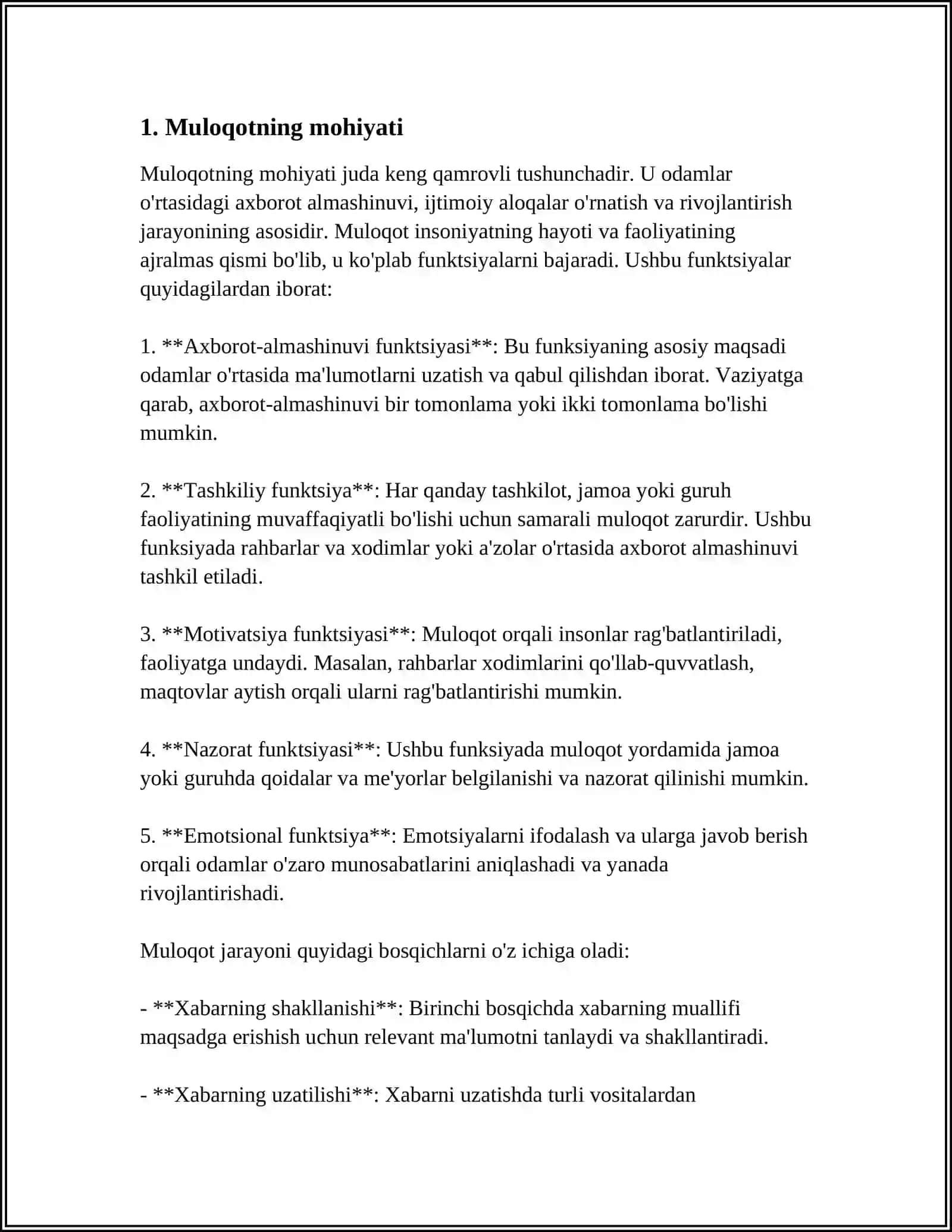 MULOQOT HAQIDA TUSHUNCHA 3
