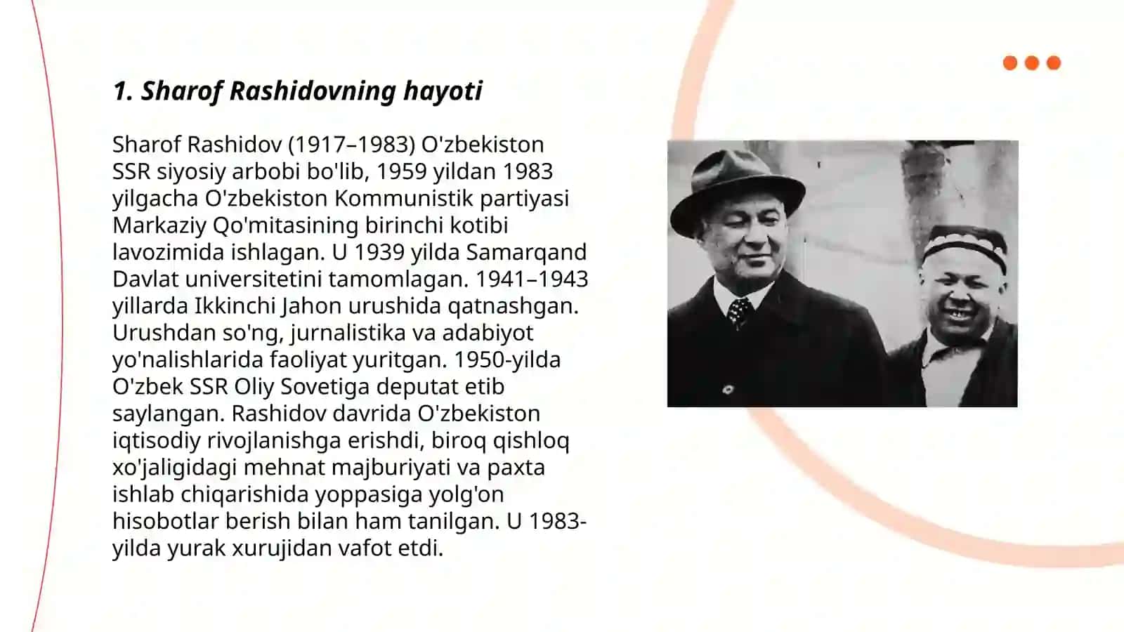 Sharof Rashidovning hayoti 3