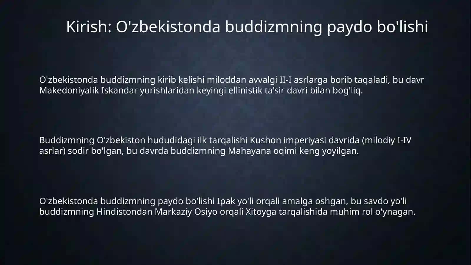 Oʻzbekistonda buddaviylikning tarixiy yildizlari 3