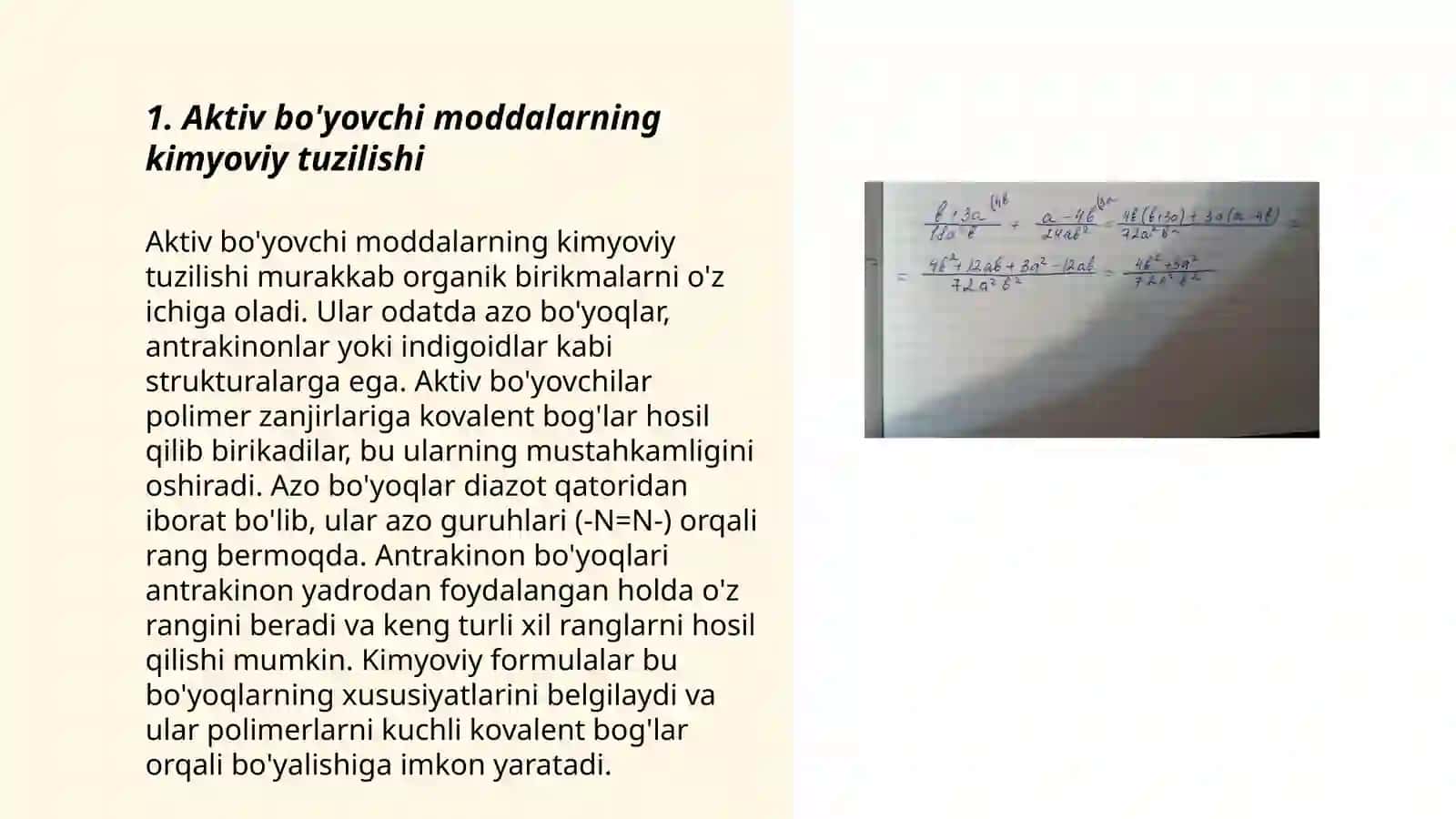 Aktiv bo'yovchi moddalar bilan bo‘yash 3