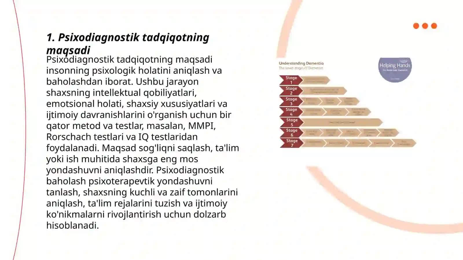 Psixodiagnostik tadqiqot bosqichlari 3