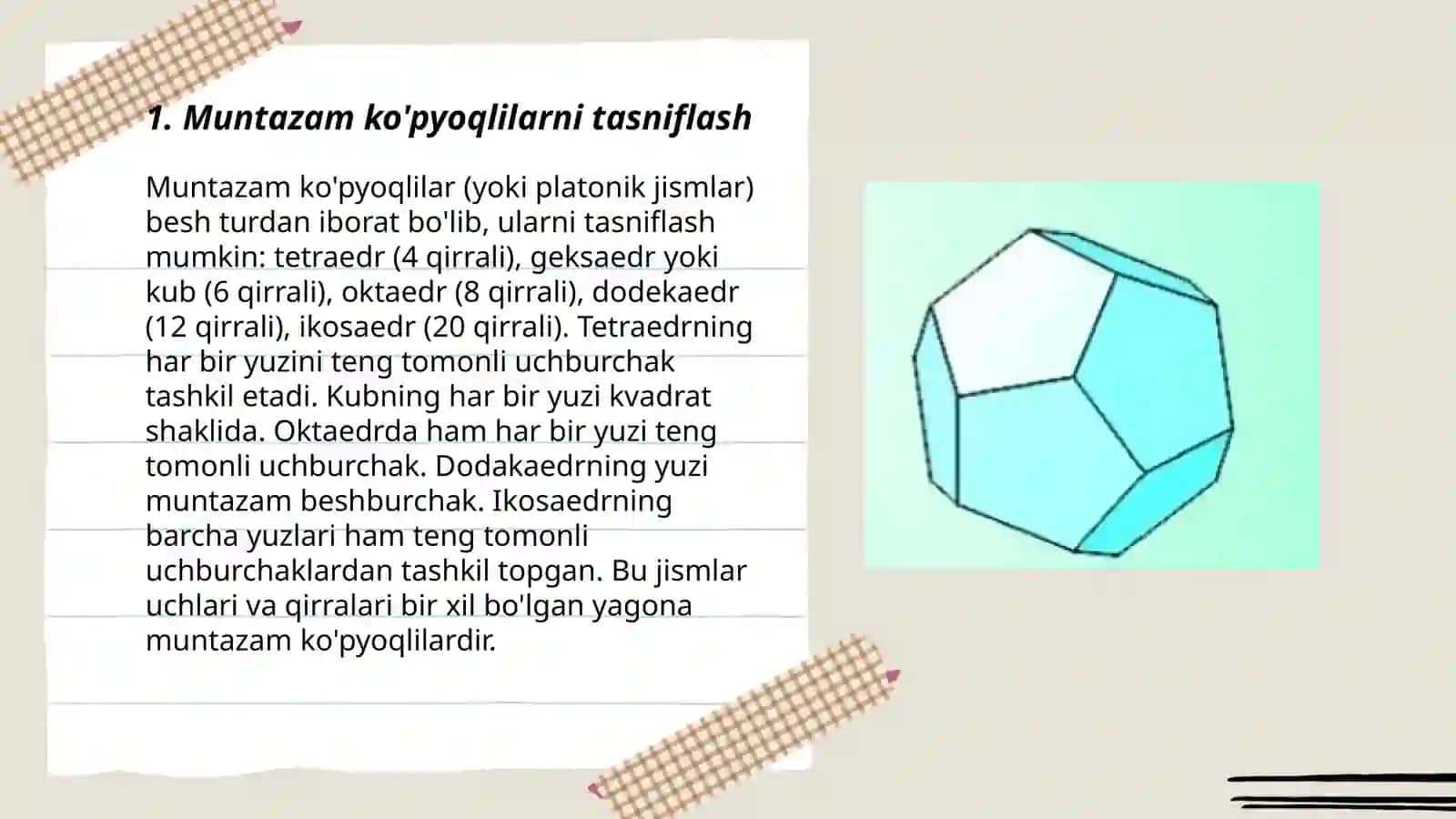Muntazam ko'pyoqlilar 3