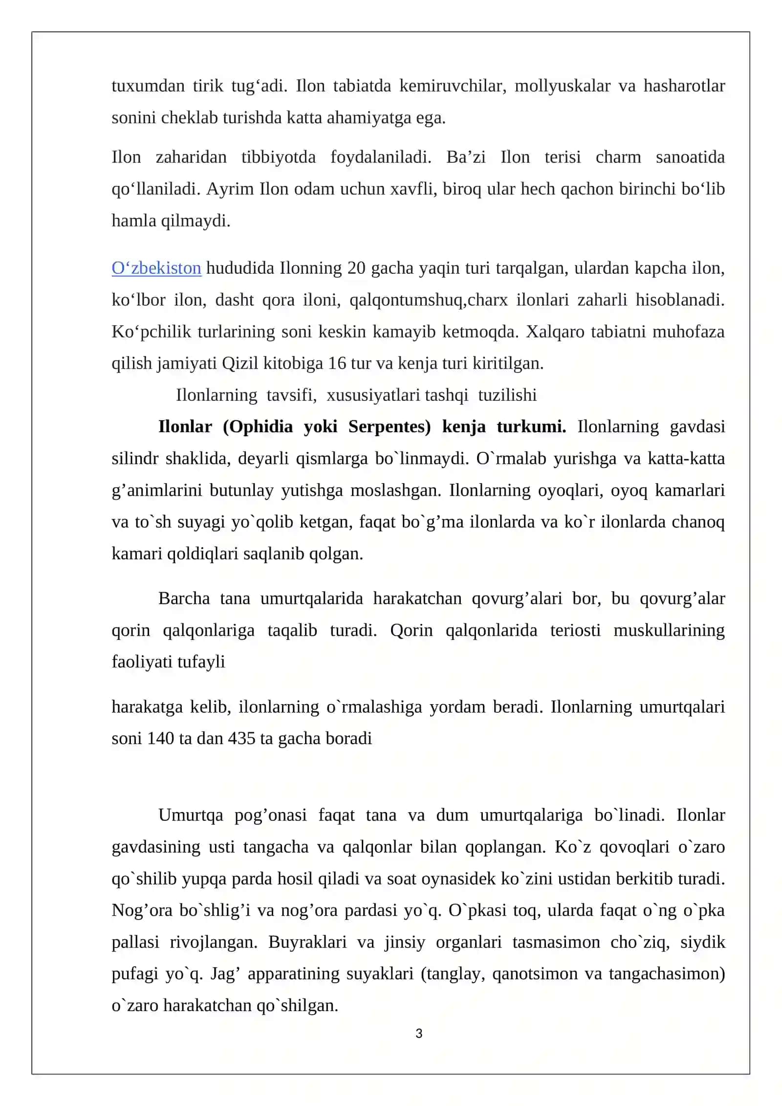 Zaharli Ilonlar va Ularning Xususiyatlari 3