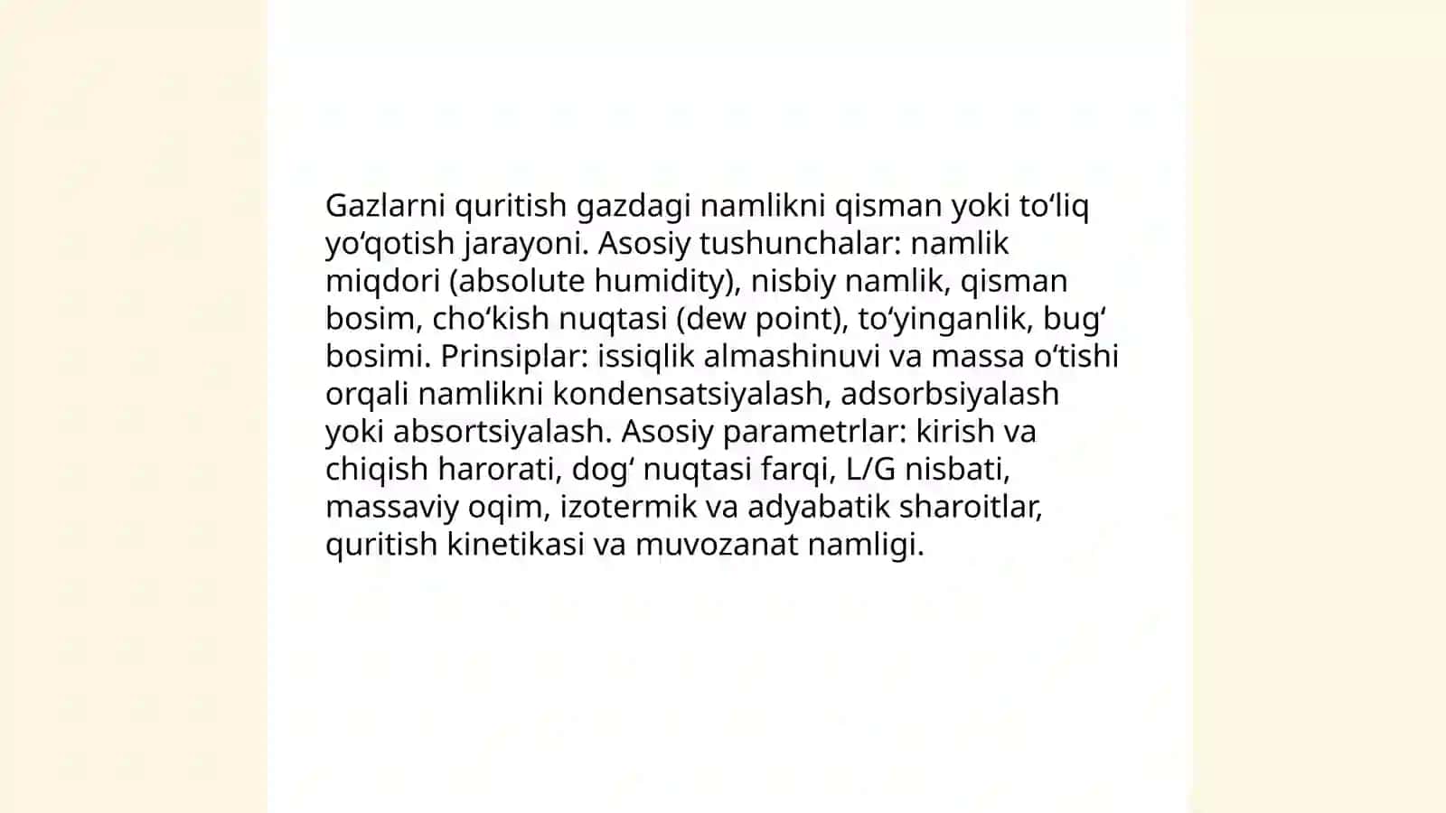 Gazlarni quritish jarayonlari 3