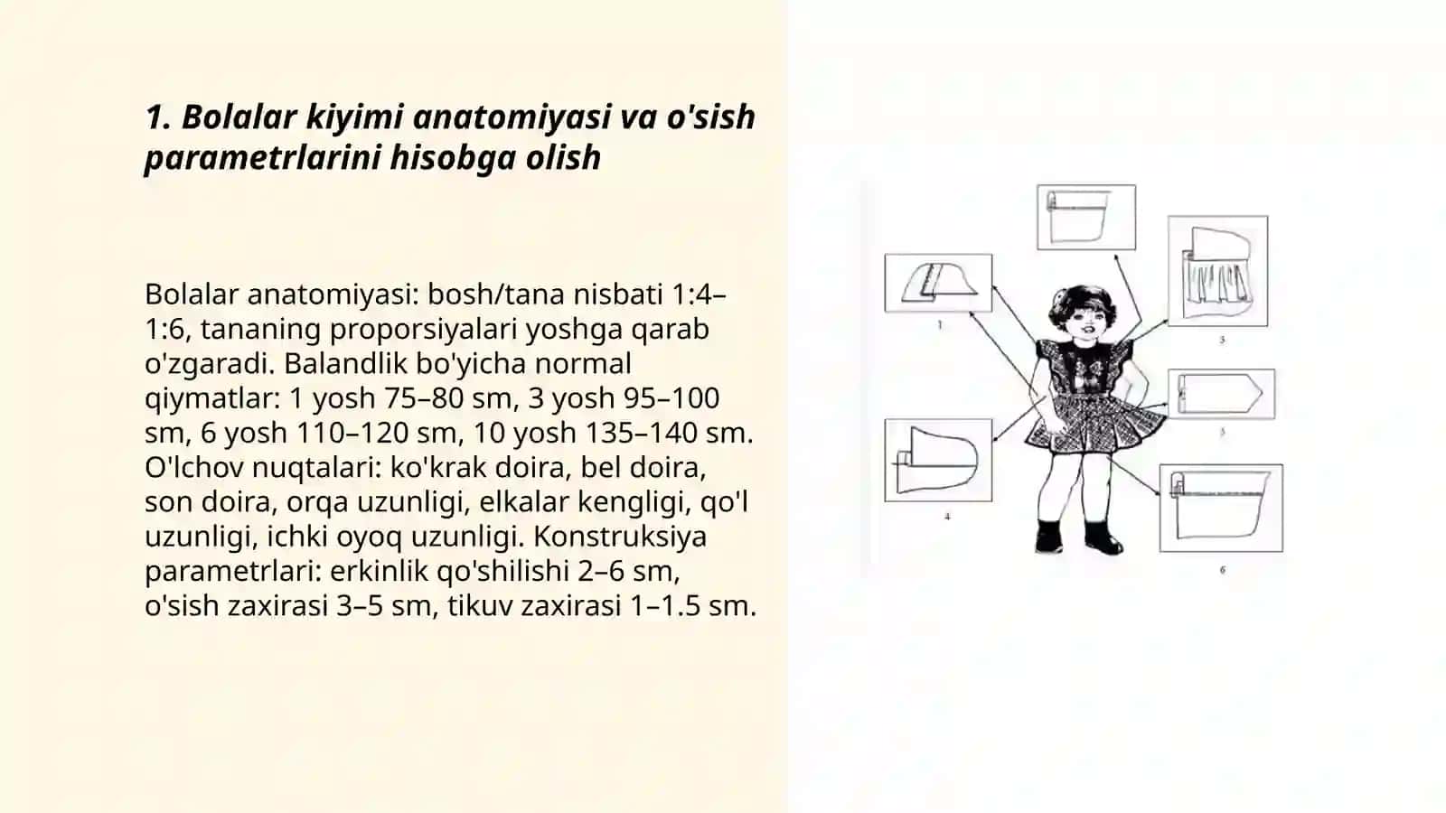 Bolalar kiyimini konstruksiyalash 3
