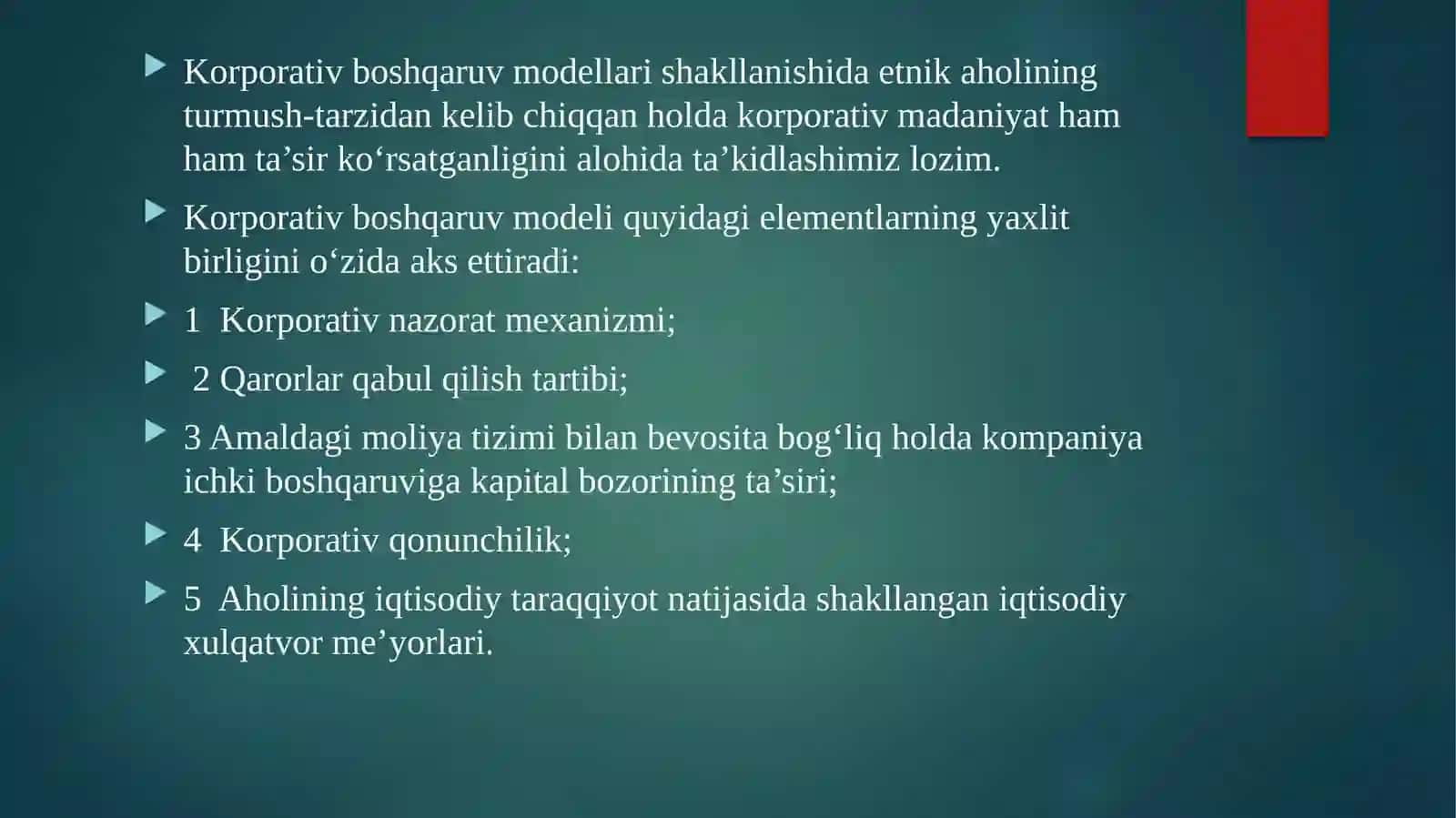 Korporativ boshqaruv modellari 3