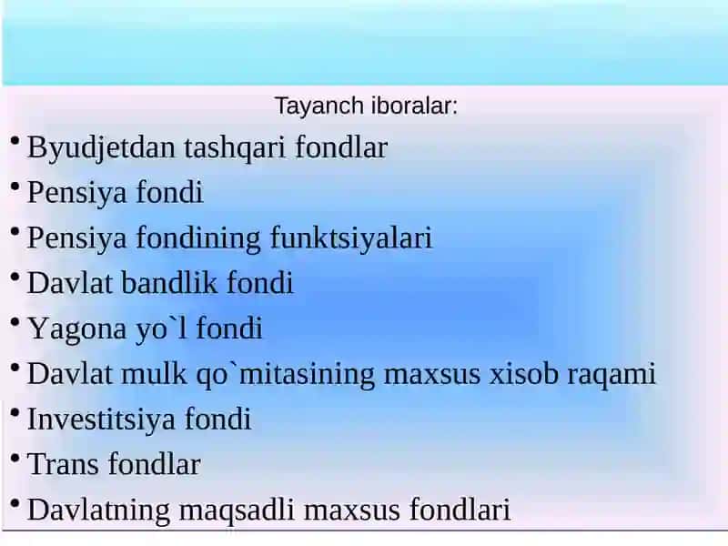DAVLATNING BUDJETDAN TASHQARI JAMG’ARMALARI 3