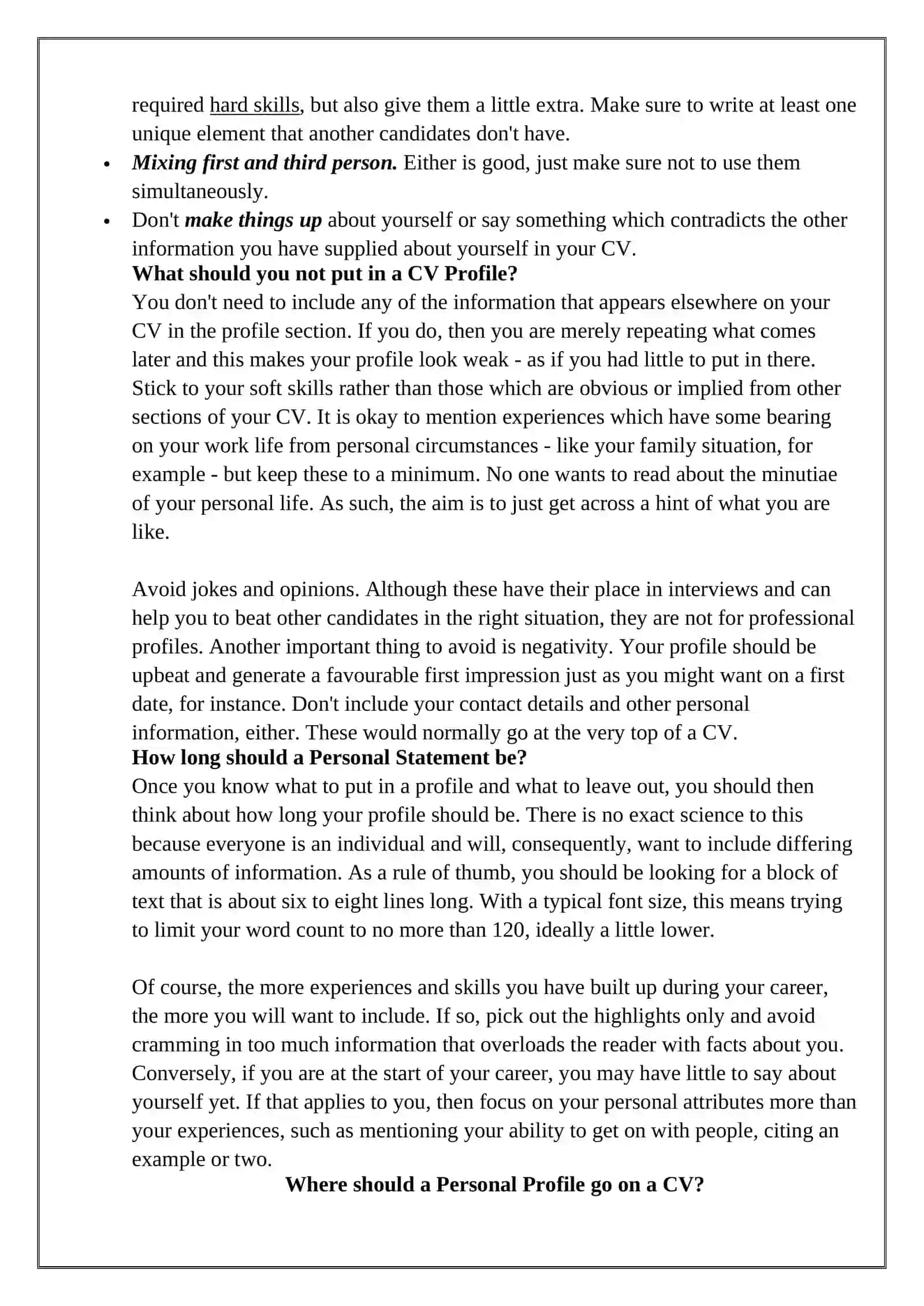 Personal Profile 3