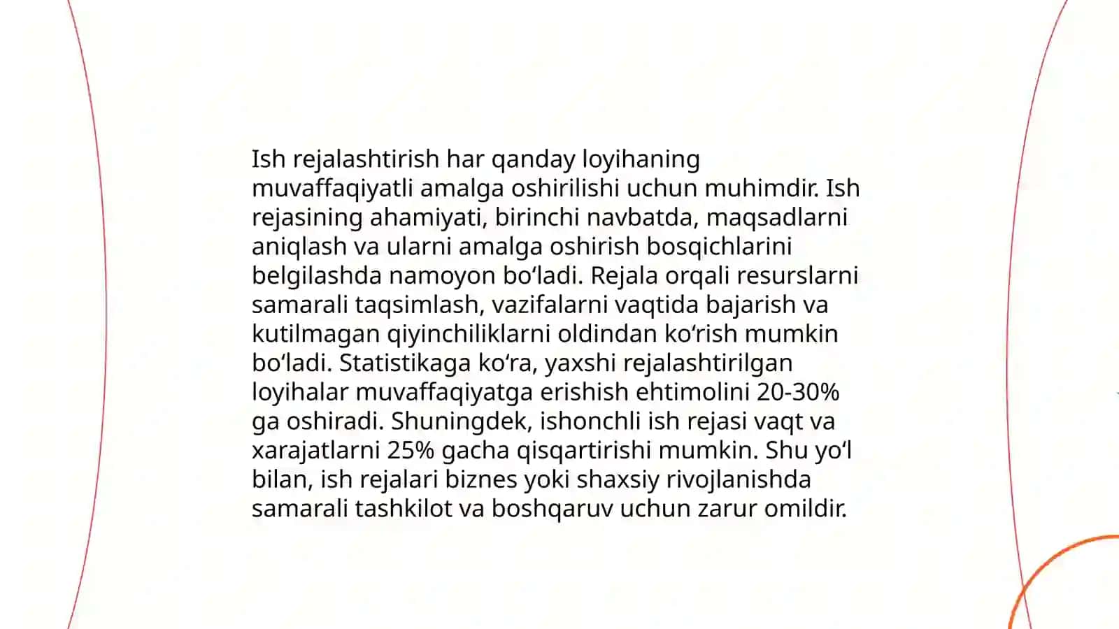 Ish reja tuzish 3