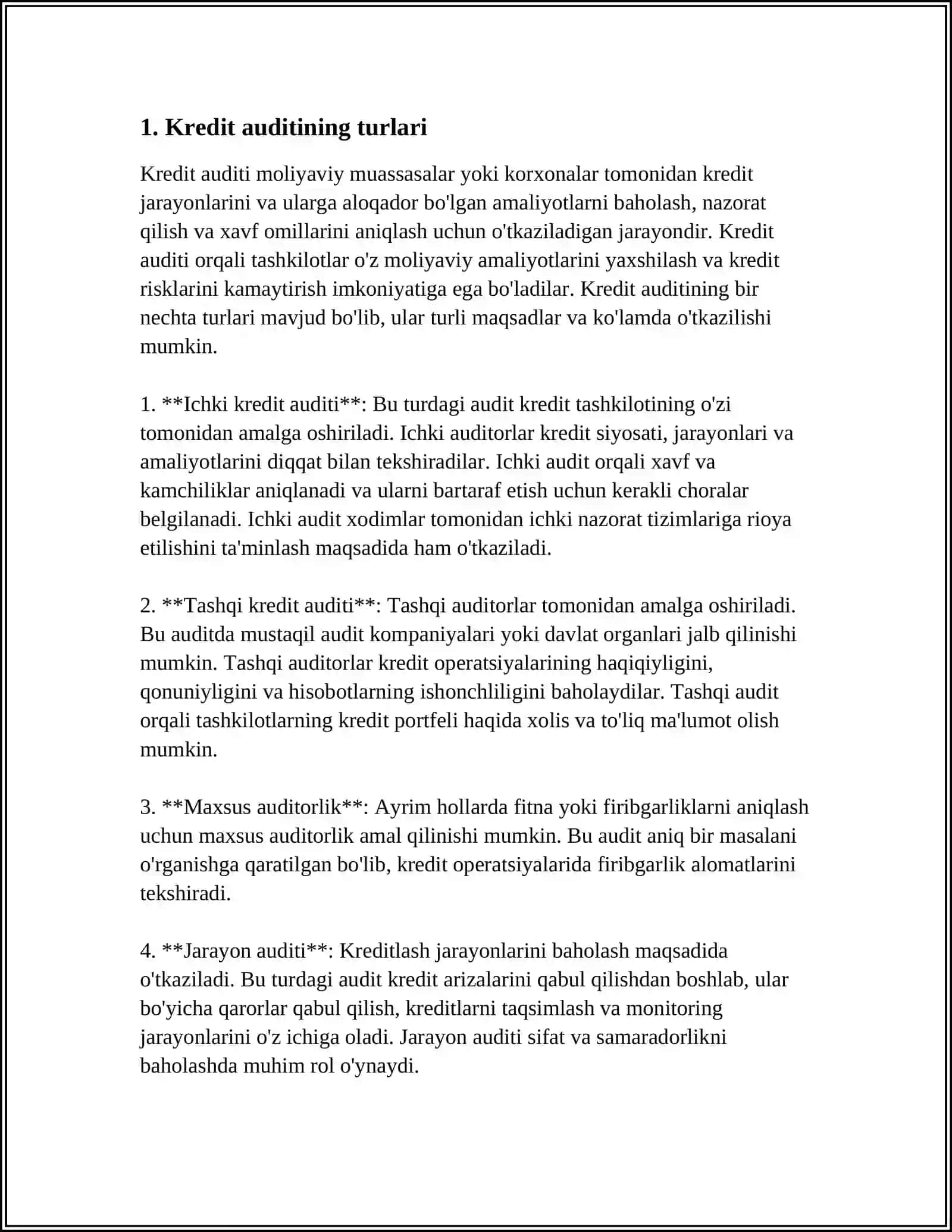 BANK AUDITINING TURLARI 3