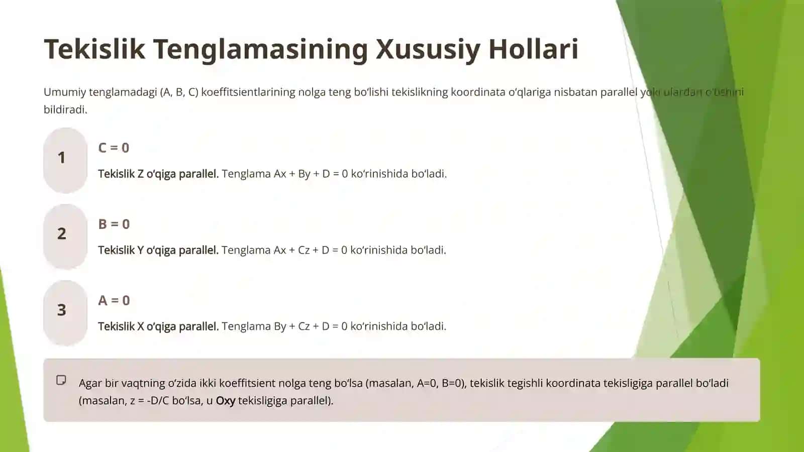 Fazoviy Geometriyaga Tenglamalar 3
