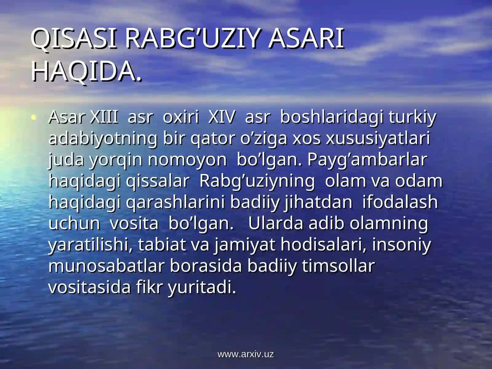 Nosiruddin Rabg’uziy hayoti va ijodi 3