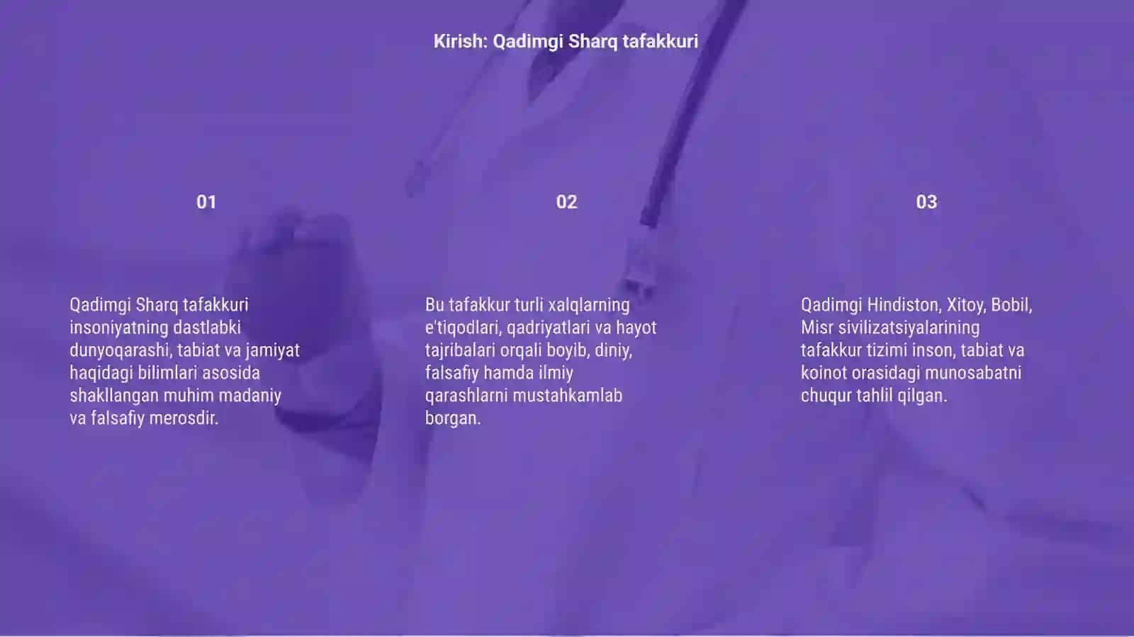 Qadimgi Sharq tafakkuring oʻziga xosligi 3