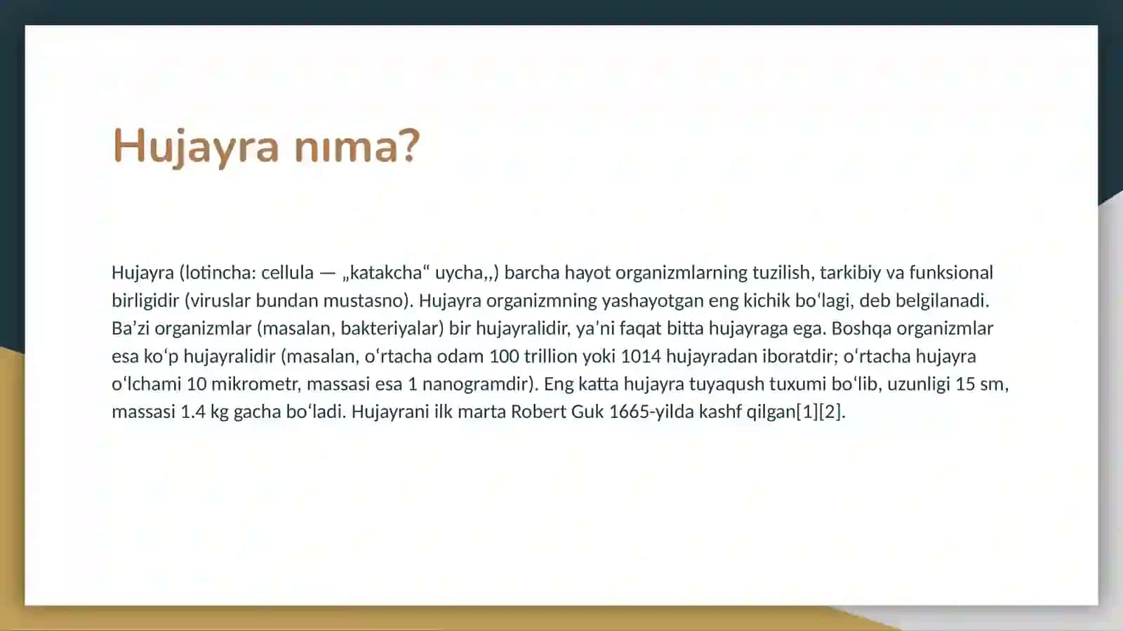 Hujayra tuzılıshı 3