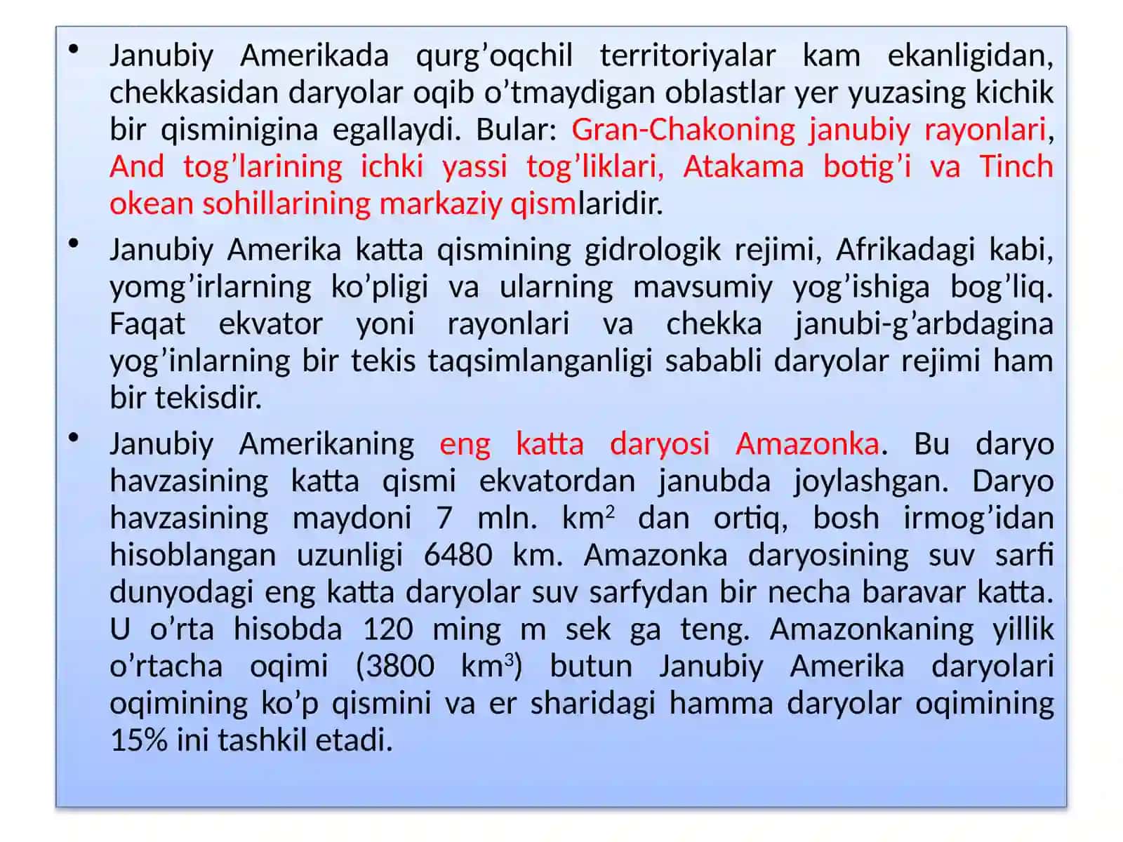 Janubiy Amеrikaning ichki suvlari 3