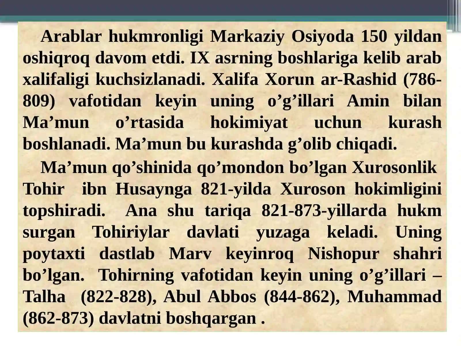 IX-XII ASRLARDA O`ZBEK DAVLATCHILIGI: IJTIMOIY-SIYOSIY VA IQTISODIY HAYOTI 3