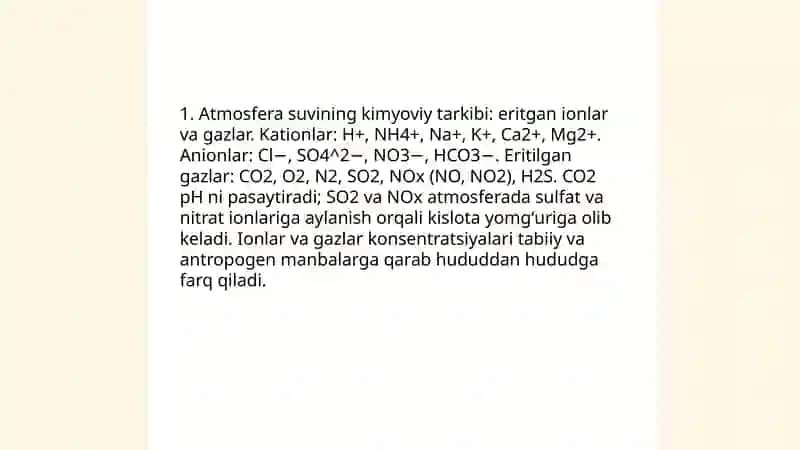 Atmosfera suvining tarkibi 3