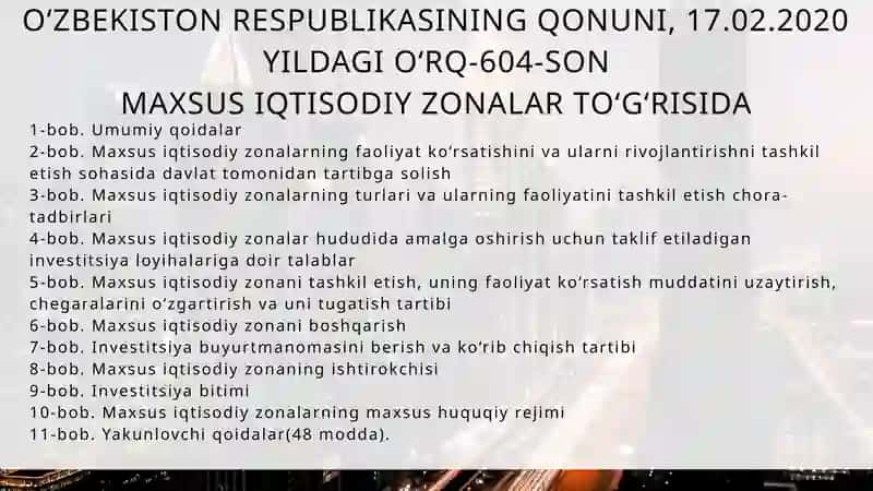 MAXSUS IQTISODIY ZONALAR 3
